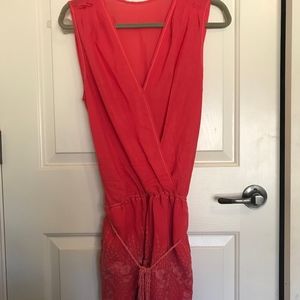Chelsea & Violet Salmon Romper in Medium